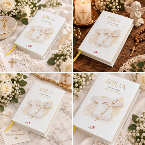 Biblia – Pamiątka Chrztu Świętego z dedykacją i miejscem na wpisy, Biblia Paulistów
