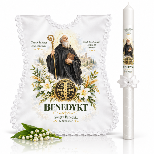 Zestaw chrzcielny Świętego Benedykta.png