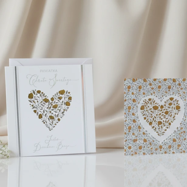 Karnet ANIELSKA BIEL XL na Chrzest Święty – elegancka kartka premium