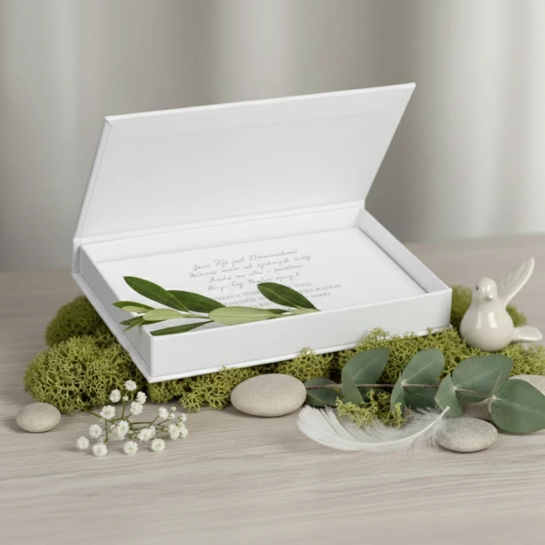 Aranżacja minimalistyczna – eleganckie pudełko komunijne na pieniądze