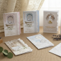 Kartki na Chrzest Święty B6 – eleganckie karnety w rustykalnej aranżacji