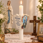 Okapnik na świecę Lourdes w zimowej aranżacji modlitewnej