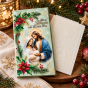 Koperta na opłatek wigilijny Gloria In Excelsis Deo – składana, świąteczna, Boże Narodzenie