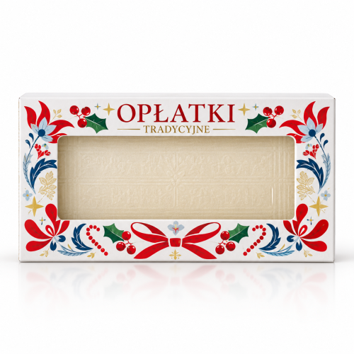 Opłatek Wigilijny – 10 Dużych Opłatków w Kartoniku (Edycja Świąteczna)