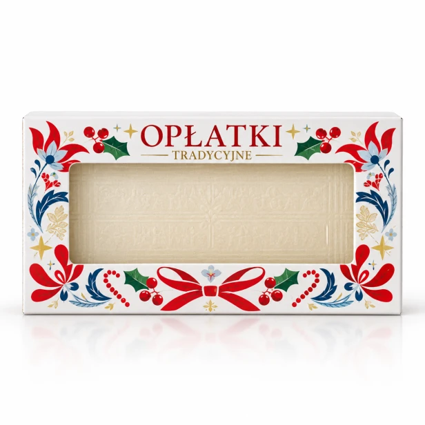 Opłatek Wigilijny – 10 Dużych Opłatków w Kartoniku (Edycja Świąteczna)