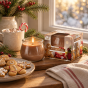 Świeca Winter Cookies w szkle – dekoracja świątecznego stołu