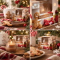 Świeca Winter Cookies – kolaż bożonarodzeniowych aranżacji z ciasteczkami
