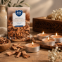 Podgrzewacze sandałowe – świece tealight w rustykalnej aranżacji