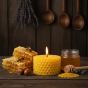 Świeca tealight z węzy pszczelej – naturalny wosk pszczeli | Linia BEE WAX