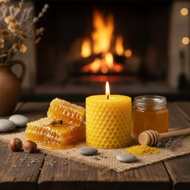 Świeca tealight z węzy pszczelej – naturalny wosk pszczeli | Linia BEE WAX