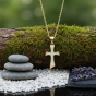 Krzyżyk franciszkański TAU z łańcuszkiem – złocona biżuteria religijna
