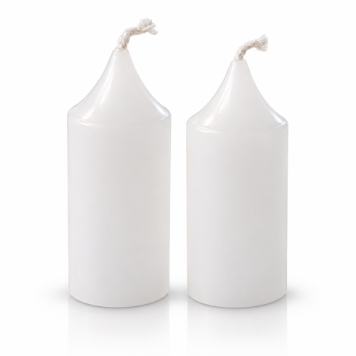 Minimalistyczny duet białych świec