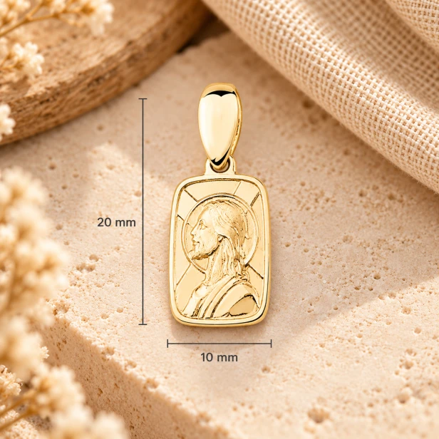 Medalik Jezus Chrystus 1,6 g – wymiary zawieszki 20 × 10 mm