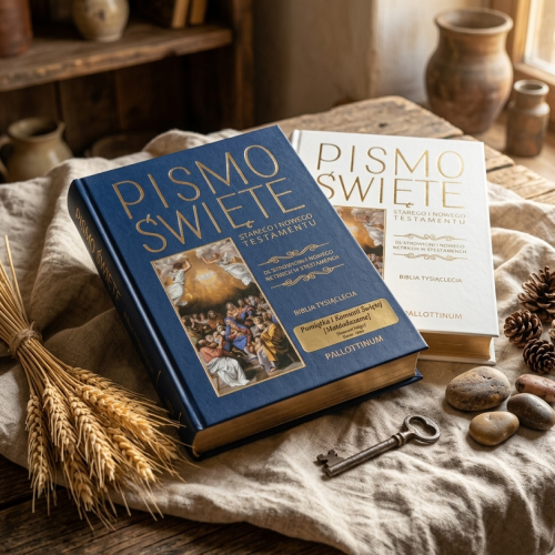 Biblia Tysiąclecia z grawerem – elegancka aranżacja na prezent