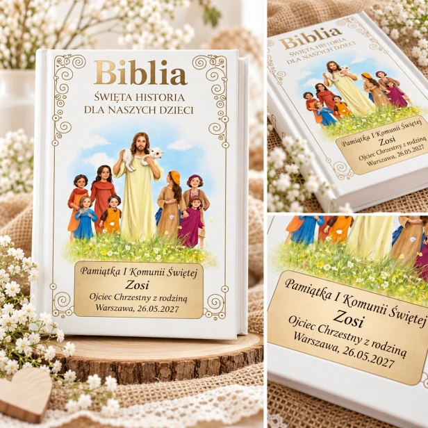 Biblia dla dzieci Święta historia – kolorowe ilustracje i wnętrze