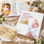 Personalizowany album chrzcielny Jestem dzieckiem Bożym – aranżacja kwiatowa