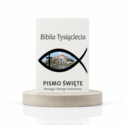 Biblia Tysiąclecia Pallottinum – Znak Wiary Ichthys z nadrukiem UV