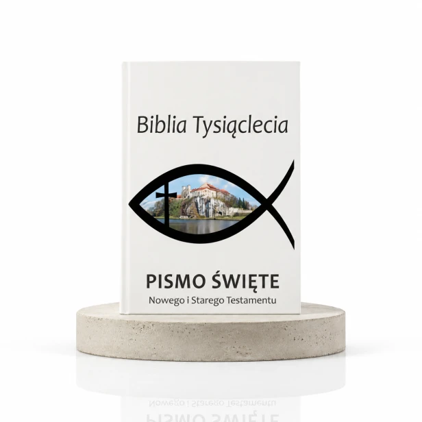Biblia Tysiąclecia Pallottinum – Znak Wiary Ichthys z nadrukiem UV