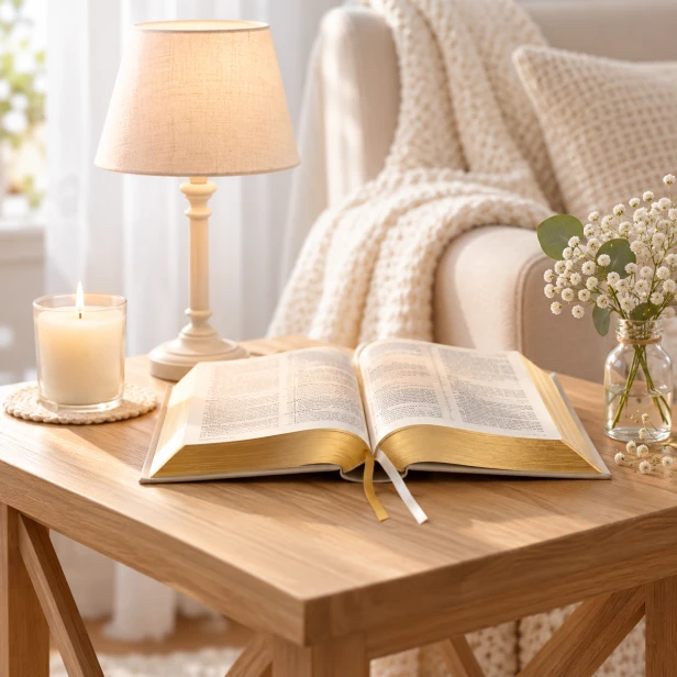 spojrzenei wewnątrz - Biblia Paulistów ST i NT – złocone brzegi, nadruk Święta Rodzina Bizantyjaska (?) | Pamiątka Rodzinna