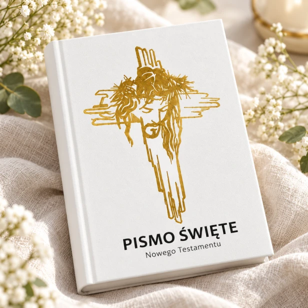 Biblia Tysiąclecia Nowy Testament – złoty wizerunek Chrystusa