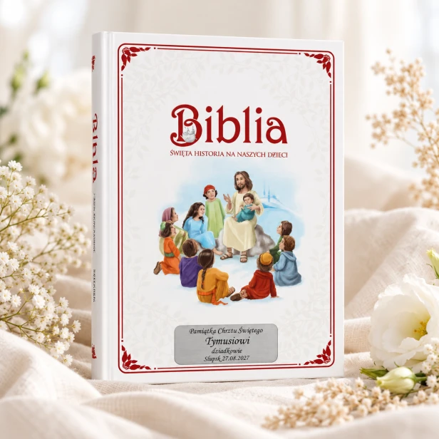 Biblia na Komunię lub Chrzest – pamiątka religijna z indywidualną dedykacją