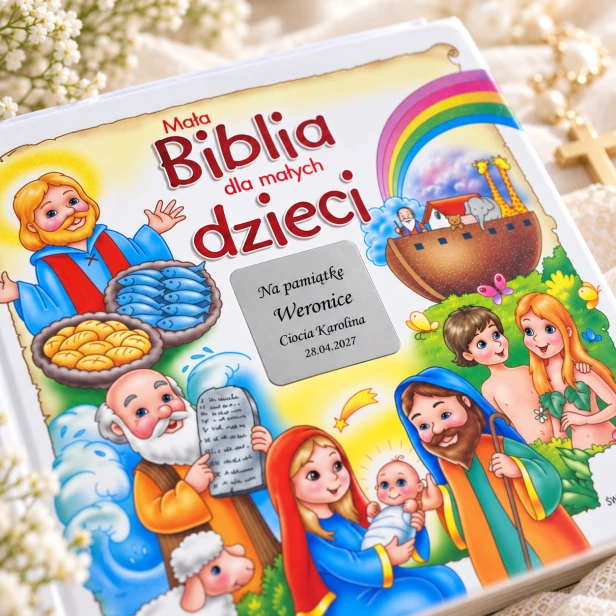Biblia dla najmłodszych z personalizacją – kolorowa okładka i grawer