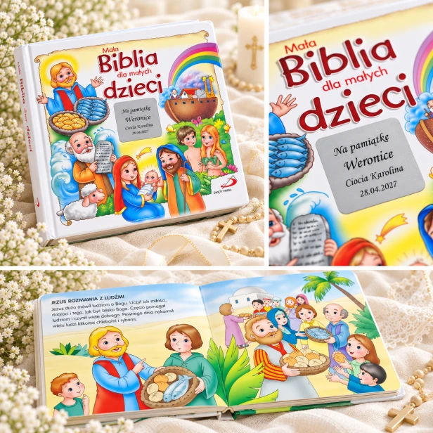 Biblia dla dzieci na Chrzest i Komunię – personalizowana książka religijna