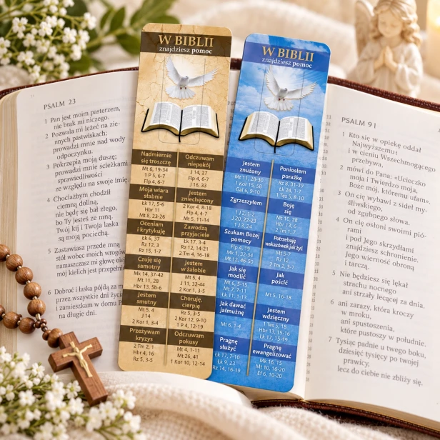 Zakładka biblijna z cytatami – Duch Święty, Biblia i wskazówki duchowe
