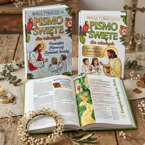 Biblia Tysiąclecia dla młodych – wydanie komunijne z ilustracjami