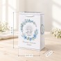 Torebka komunijna A4 z niebieskimi kwiatami – wymiary 22 × 31 × 10 cm