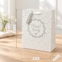Torebka na Chrzest Święty 32 × 26 cm – biała ze złotymi zdobieniami