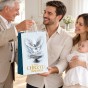 Torebka na prezent z okazji Chrztu Świętego – elegancka błękitna