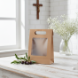 Torebka kraft z okienkiem 21 × 16 cm – naturalne opakowanie prezentowe