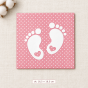Serwetki Baby Stópki różowe – wymiary po złożeniu 16,5 × 16,5 cm