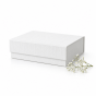 Pudełko magnetyczne A5 białe struktura lnu – 23,5 × 17 × 6 cm MAGNETIC BOX™