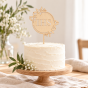 Topper na tort Pierwsza Komunia Święta – drewniany IHS 23 × 15 cm