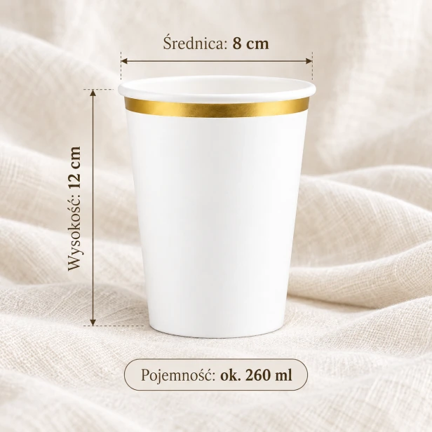 Kubeczki papierowe PREMIUM – wymiary i pojemność