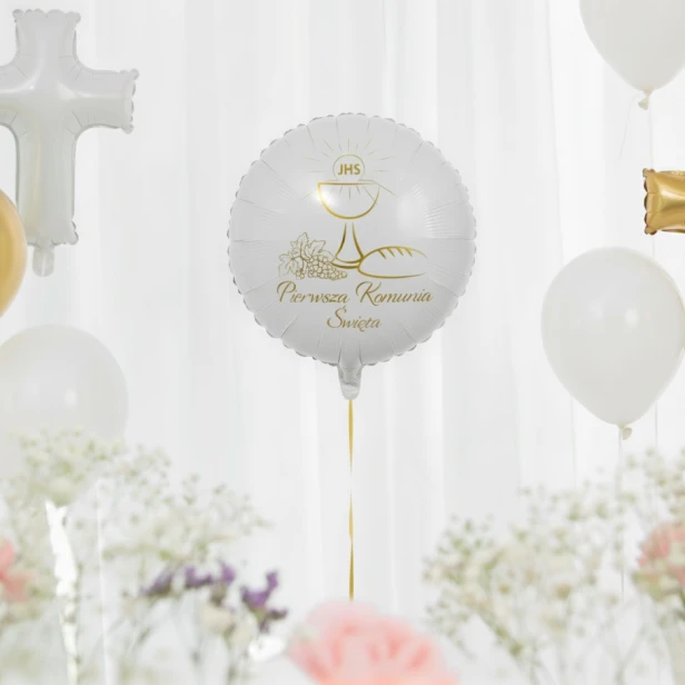 Balon na Pierwszą Komunię Chleb – pastelowa dekoracja