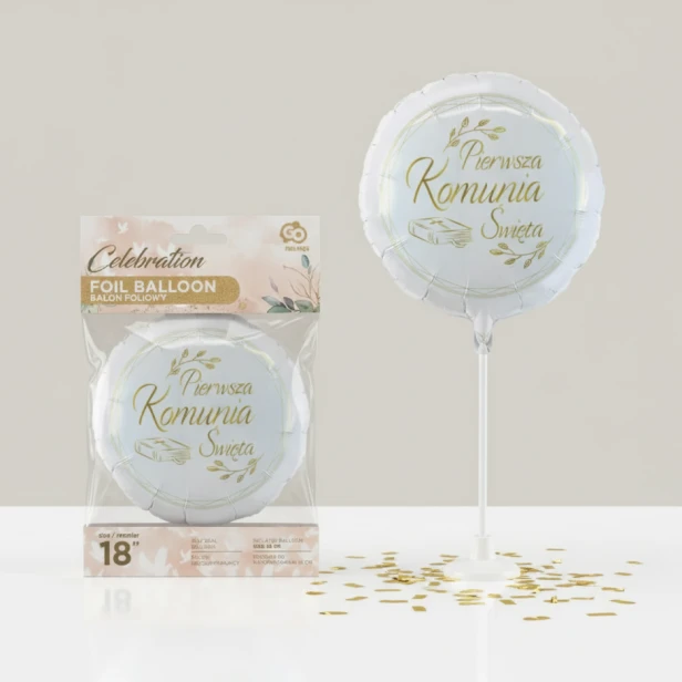 Balon na Pierwszą Komunię BIBLIA – wzór i rozmiar 45 cm