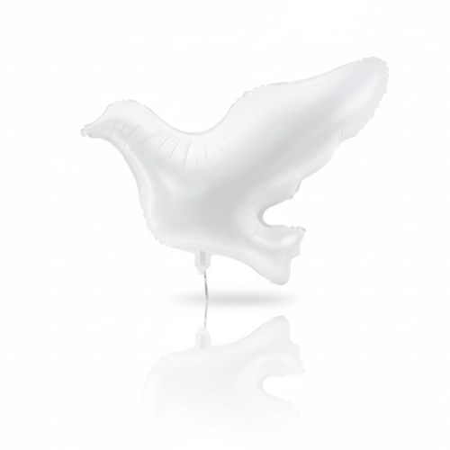 Balon foliowy Biały Gołąb L – dekoracja 77 × 66 cm