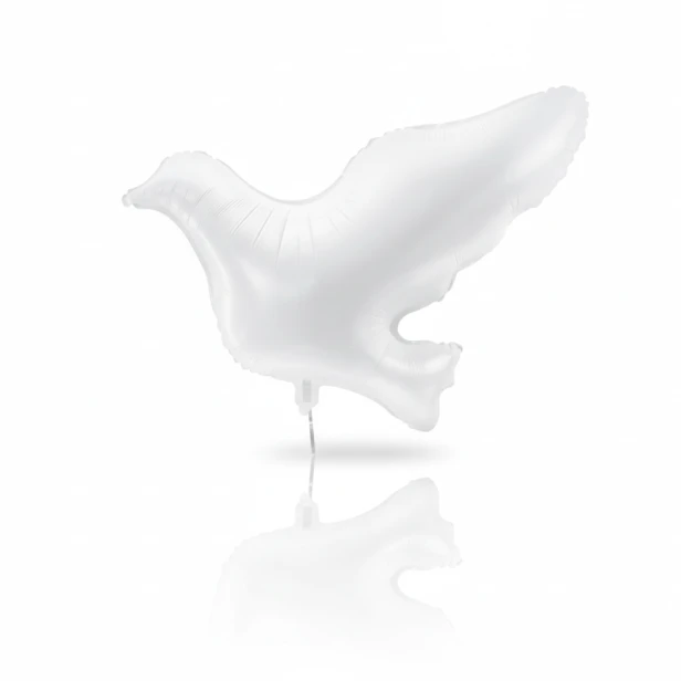Balon foliowy Biały Gołąb L – dekoracja 77 × 66 cm