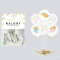 Balony biodegradowalne na Chrzest – zestaw 6 sztuk