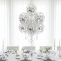 Srebrne balony z konfetti – elegancka dekoracja przyjęcia