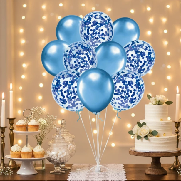 Balony ROYAL BLUE – niebieska dekoracja sali