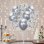 Balony SILVER CHROME – srebrna dekoracja sali