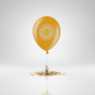 Balon na Komunię Ornament Gold – złoty wzór 30 cm