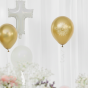 Balony komunijne złote – pastelowa dekoracja przyjęcia