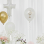 Balon komunijny IHS 30 cm – klasyczna aranżacja
