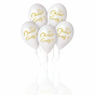 Balony Chrzest Święty – białe ze złotym nadrukiem | 5 szt.