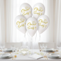 Biało-złote balony na Chrzest – elegancka dekoracja